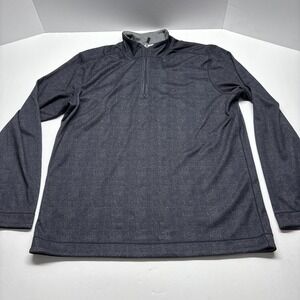 Johnston & Murphy XC4 Reversible 1/4 Zip Sweater Med Blue Grey Extreme Comfort